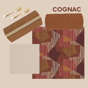 Van schie raamdecoratie & stoffen 6 Pakket strandtas + etui - cognac