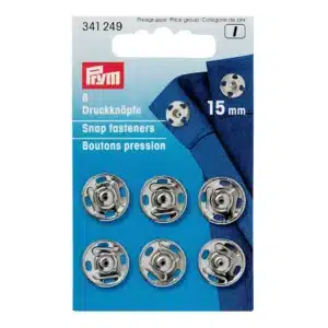 Prym - Drukknopen aannaaibaar - 15mm - zilver