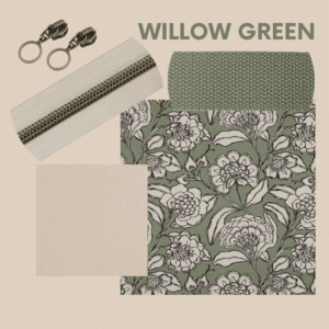 Van schie raamdecoratie & stoffen 11 Pakket strandtas + etui - willow green
