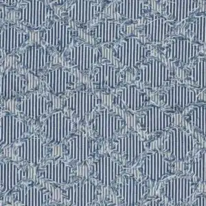Denim ruffle strepen jeansblauw