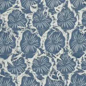 Denim ruffle bloemen jeansblauw