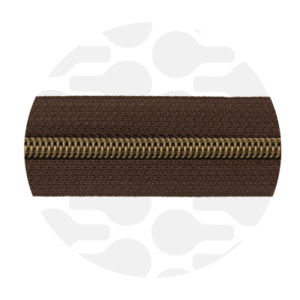 Zipper Zoo - Nylon rits brownie - 1 meter
