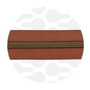 Zipper Zoo - Nylon rits cognac brown - 1 meter