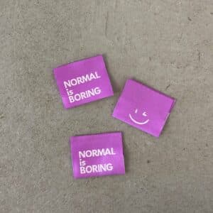 CreJanneke - Normal is boring labels paars (3 stuks)