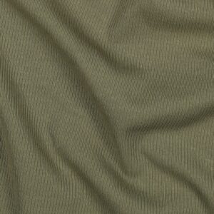 Rib jersey legergroen