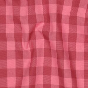 Yarn dyed katoen checks roze