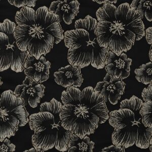 Jacquard bloemen zwart