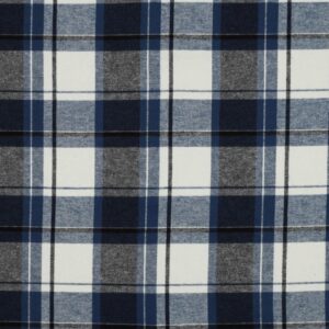 Brushed yarn dyed checks navy
