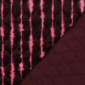 Stepped velvet digitaal strepen cerise