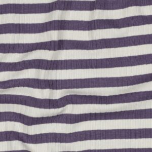 Rib jersey yarn dyed strepen grape