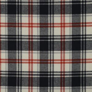 Brushed yarn dyed checks navy/brique