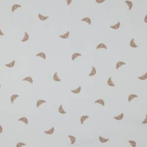 Fine poplin digitaal croissants wit