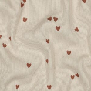 Rib jersey harten naturel
