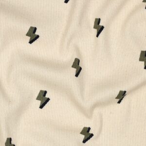 Rib jersey organic lightning naturel