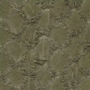 Vintage jacquard ruffle diamonds legergroen