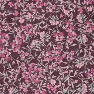 Babycord digitaal bloemen roze