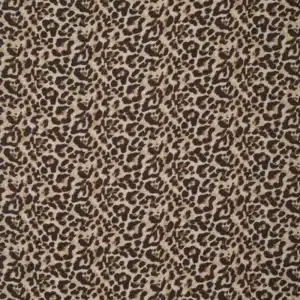 Viscose | polyester luipaardprint bruin