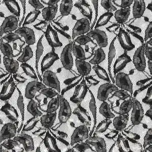 Foil lace zwart