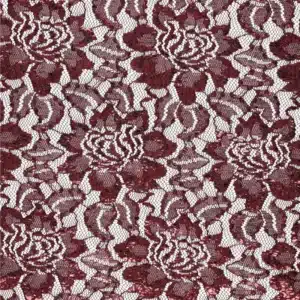 Foil lace bordeaux