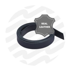 Zipper Zoo - Leren band 25mm ink blue - 130cm