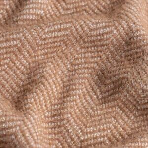 Knitted lurex zigzag bruin