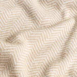 Knitted lurex zigzag beige