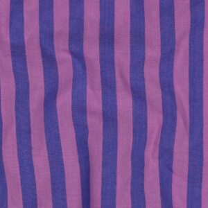 Yarn dyed katoen strepen lavendel/blauw