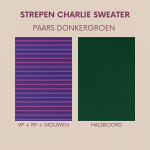 Pakket charlie sweater kids - paars donkergroen