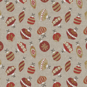 Canvas linnenlook kerstballen