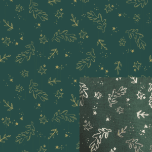 Canvas kerst foil groen