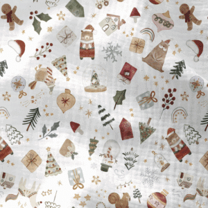 Hydrofiel kerst wit/rood