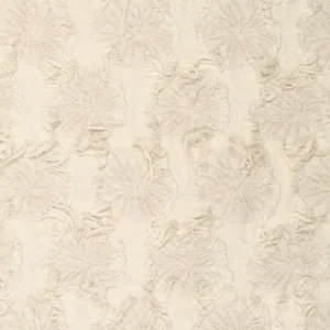 Van schie raamdecoratie & stoffen 3 Coupon 80cm denim ruffle bloemen naturel