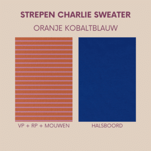 Pakket charlie sweater kids - oranje kobaltblauw