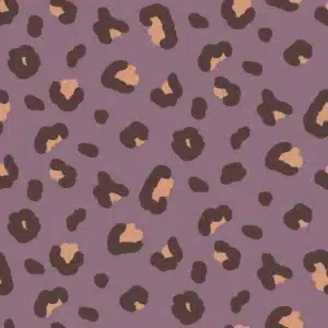 Van schie raamdecoratie & stoffen 1 French terry luipaardprint mauve