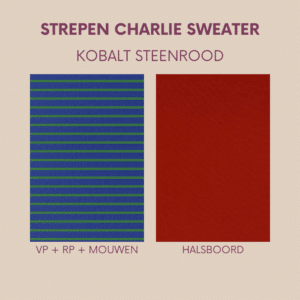 Pakket charlie sweater kids - kobalt steenrood