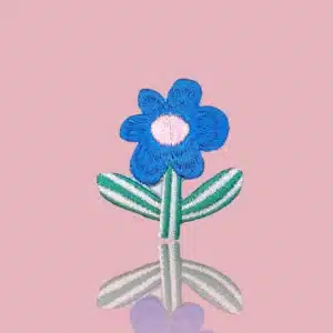 HejPatches - strijkapplicatie gestreepte bloem