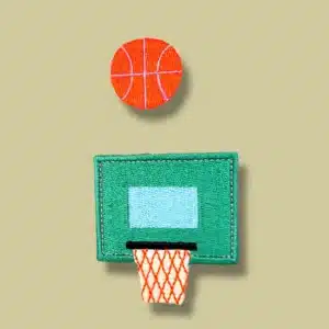 Hejpatches - strijkapplicatie basketbal set