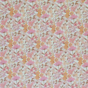 Rib jersey bloemen pastel