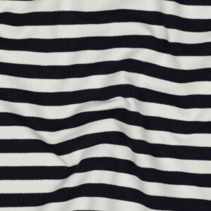 Coupon 40cm french terry yarn dyed strepen navy