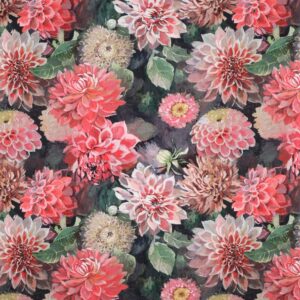 Canvas digitaal bloemen multicolor