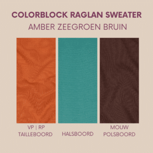 Pakket colorblock norino sweater kids - amber | zeegroen | bruin