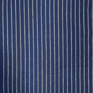 Coupon 50cm geweven katoen strepen indigo