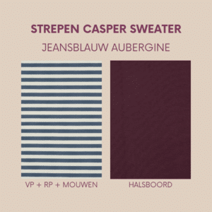 Pakket casper sweater dames - jeansblauw aubergine