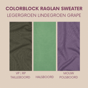 Pakket colorblock norino sweater kids - legergroen | lindegroen | grape