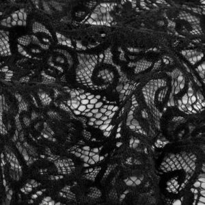 Chenille lace zwart
