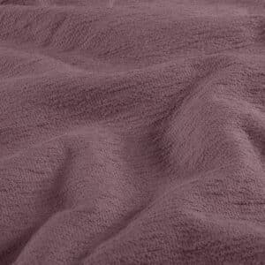 French terry crepe uni mauve