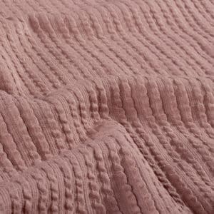 Rib jersey ruffle jacquard roze