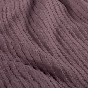 Rib jersey ruffle jacquard mauve