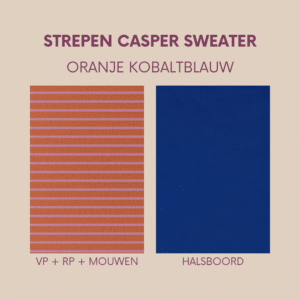 Pakket casper sweater dames - oranje kobaltblauw