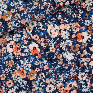 See You at Six - Canvas gabardine twill flower joy oceaan blauw